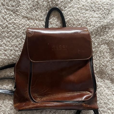 vintage gucci brown clutch|authentic vintage gucci backpack.